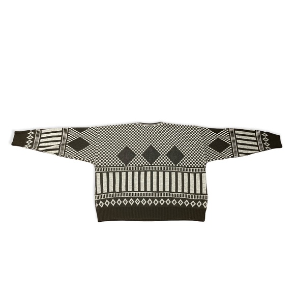 90s Georgio Romani Leather Patch Sweater - Picture 2 of 2